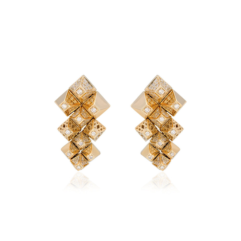 Dina J - Diamond Heritage Dangle Earrings