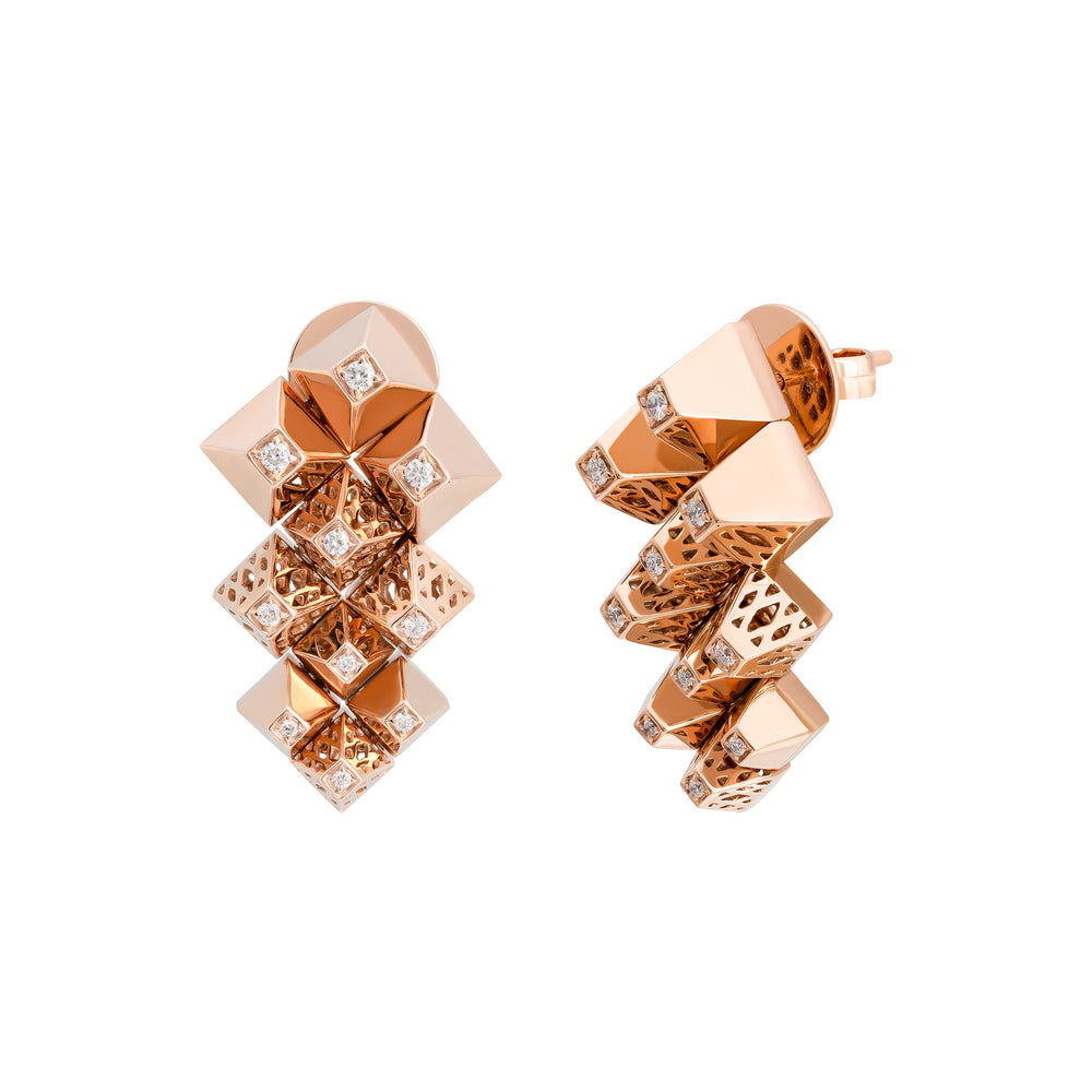 Dina J - Diamond Heritage Dangle Earrings