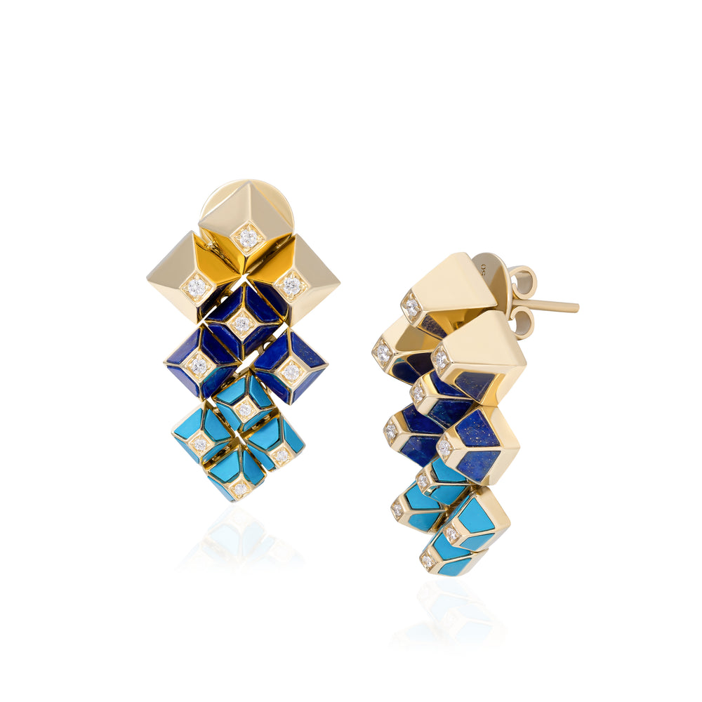 Dina J - Diamond Heritage Dangle Earrings