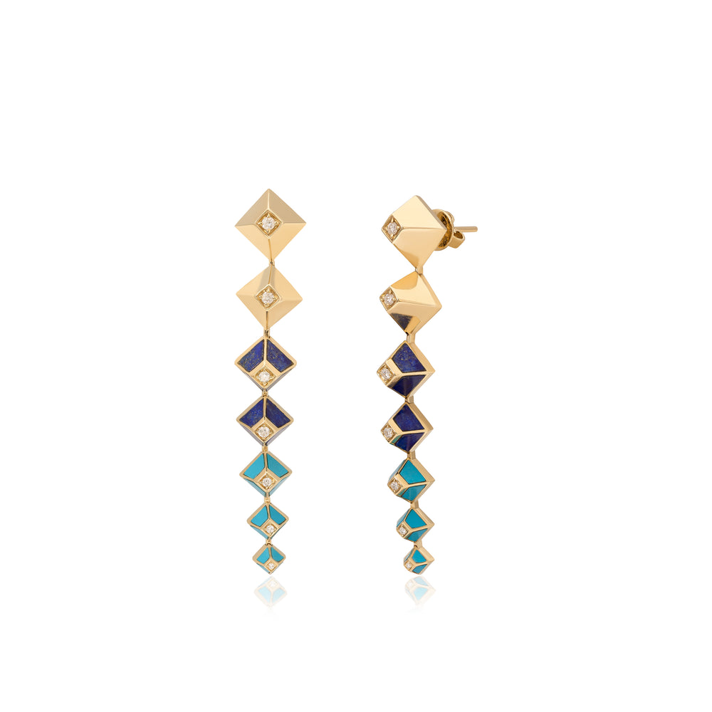 Dina J - Diamond Heritage Drop Earrings