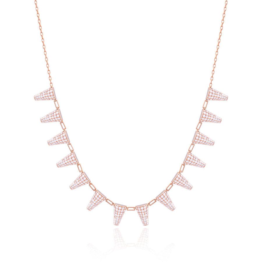 Rose Gold Diamond Happiness Necklace