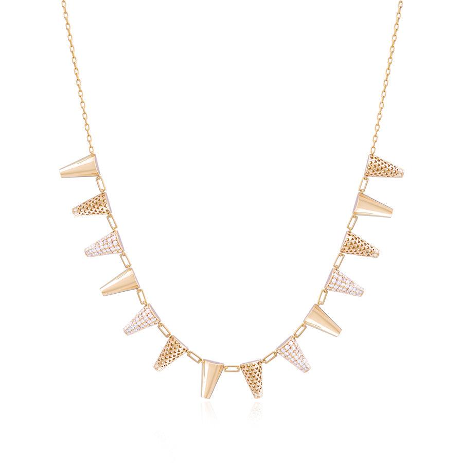 Yellow Gold Diamond Happiness Necklace