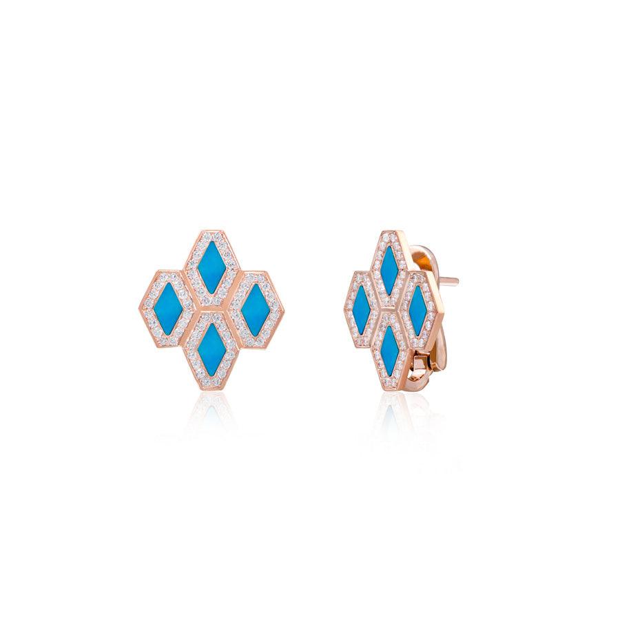 Turquoise Happiness Small Dame Earrings