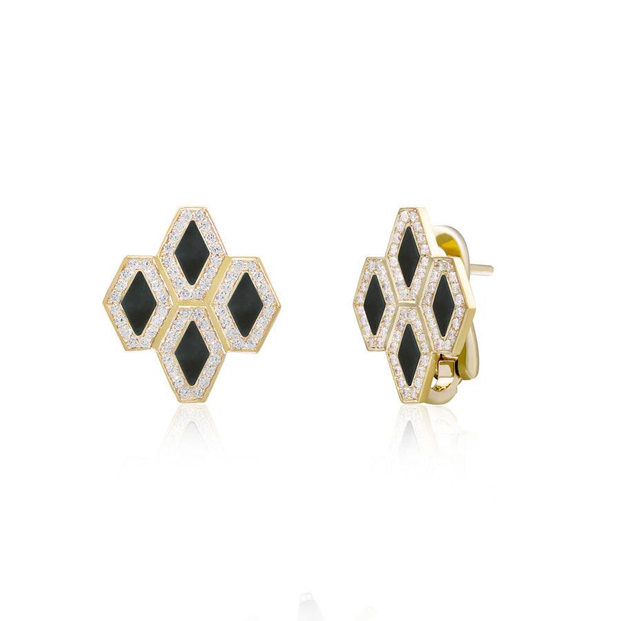 Onyx Happiness Small Dame Earrings