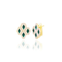 Malachite Happiness Small Dame Earrings