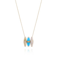 Turquoise Diamond Happiness Tri-Pendant