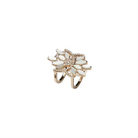 Mother of Pearl Diamond Hayat Lotus Ring