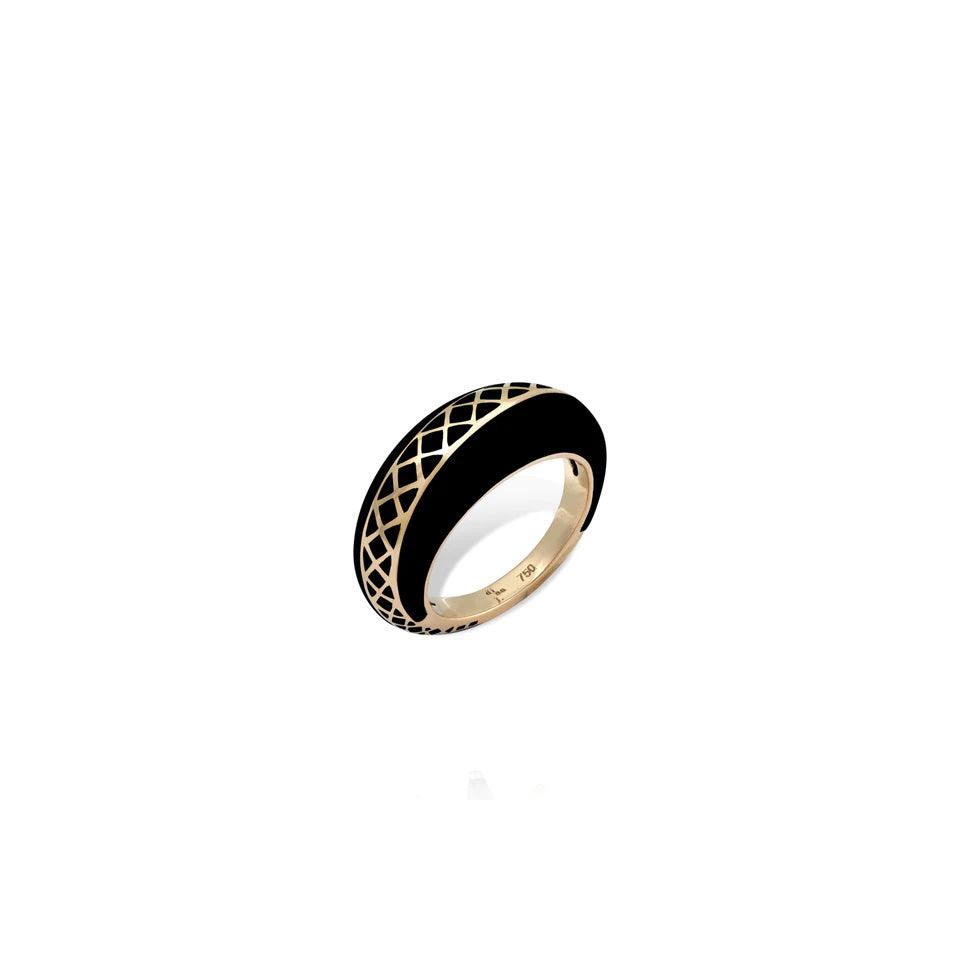 Onyx Happiness Dome Ring