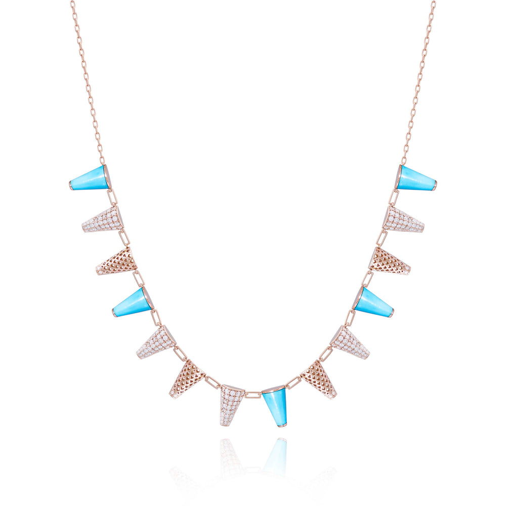 Turquoise Diamond Happiness Necklace